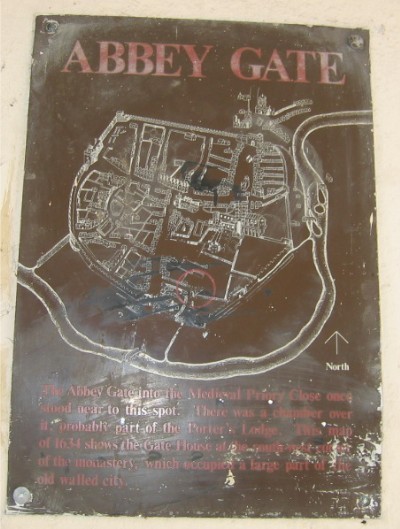 Abbey Gate plaque