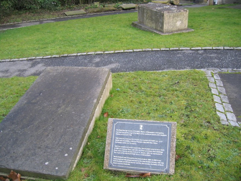 Rev. George Austen's memorial in St. Swithin's churchyard