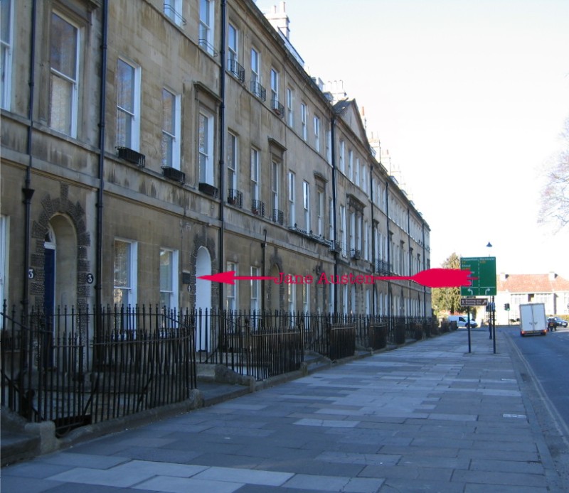 Plaque at 4 Sydney Place Bath