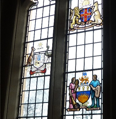 Left hand window in Australia Chapel