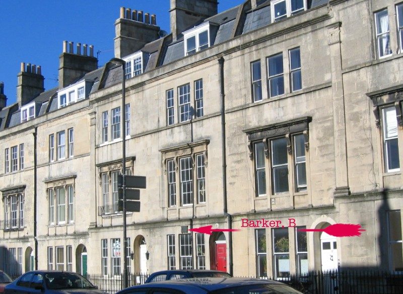 Location of plaque at 16 Bathwick Street