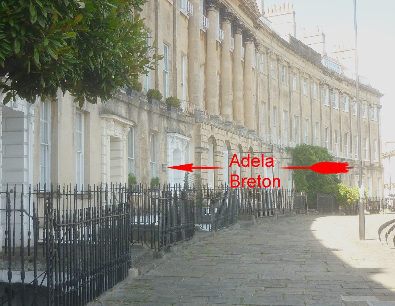 Location of Adela Breton plaque at Camden
          Crescent