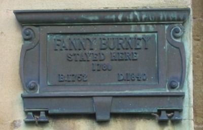 Fanny Burney plaque