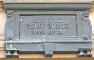 Bishop Joseph Butler plaque