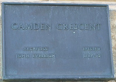 Camden Crescent
          plaque