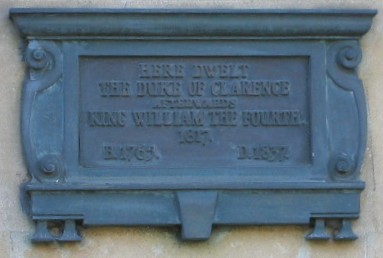 William, Duke of Clarence plaque