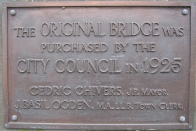 Cleveland Bridge plaque SW