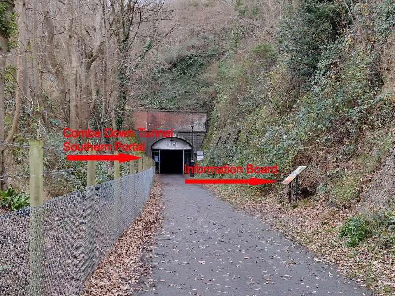 Combe Down tunnel: location of information board