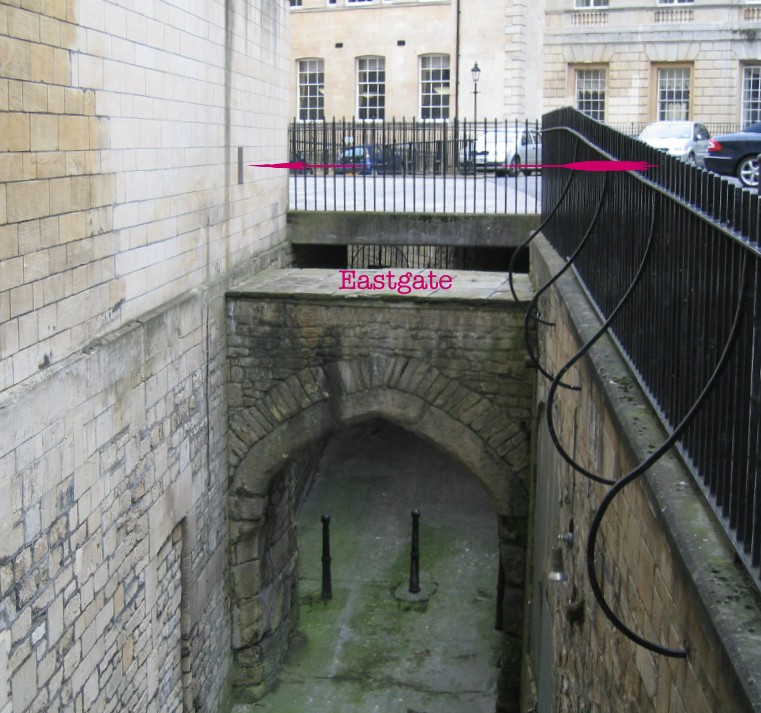 Location of plaque at Eastgate