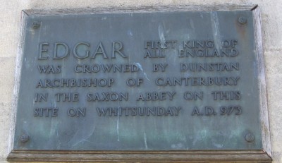 King Edgar plaque