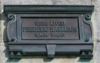 Frederic Harrison plaque