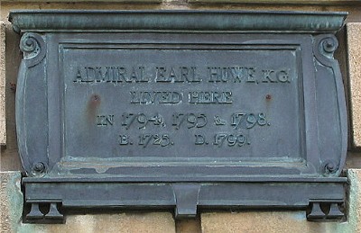 Admiral Richard Howe, Earl Howe plaque