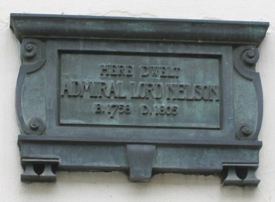 Plaque to Admiral Lord Nelson