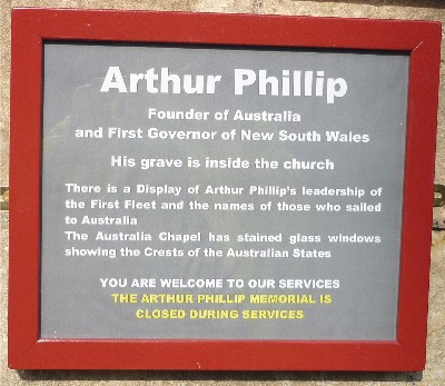 New information sign outside of Bathampton Church