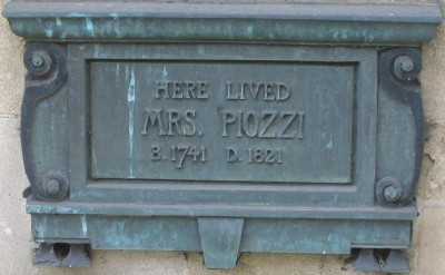 Piozzi plaque