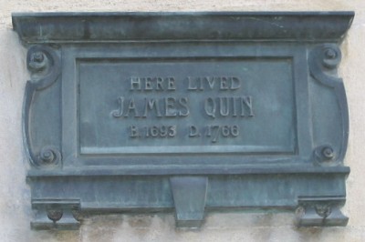 James Quin plaque