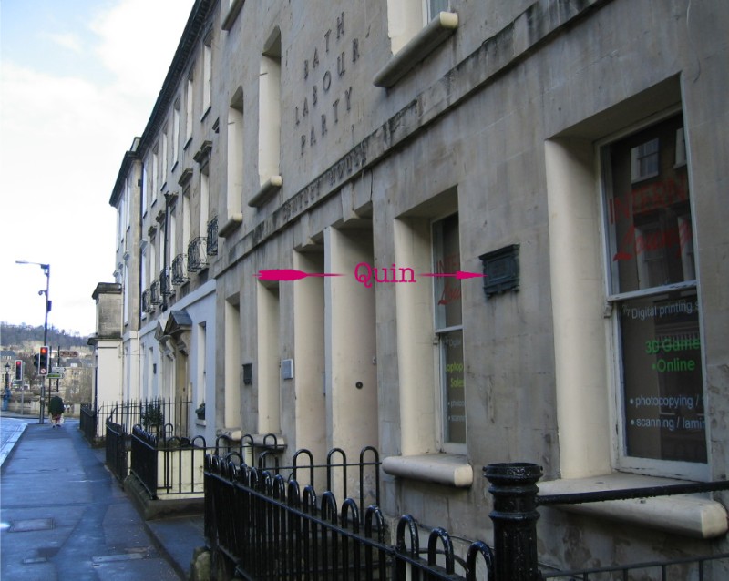 Location of plaque at 4, Pierrepont Street