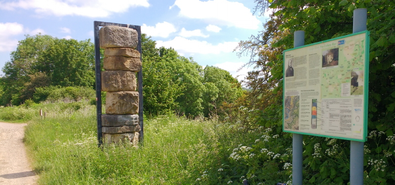 Stone Column on
        cycle path