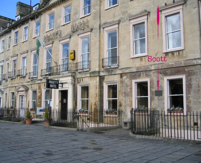 Location of plaque at 6, South Parade