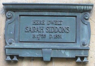 Sarah Siddons plaque