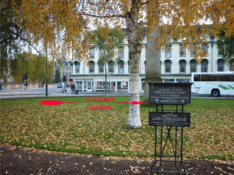 Location of Alkmaar Garden plaque