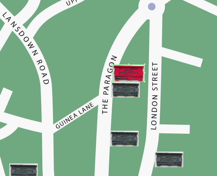 Jane Austen location map