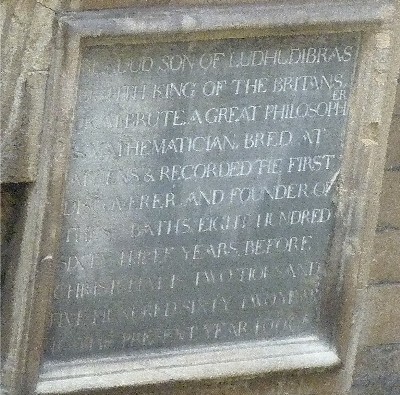 King Bladud plaque at King's Bath