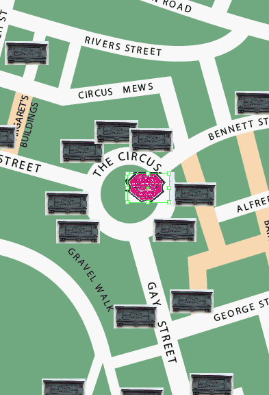 Circus plaque location map