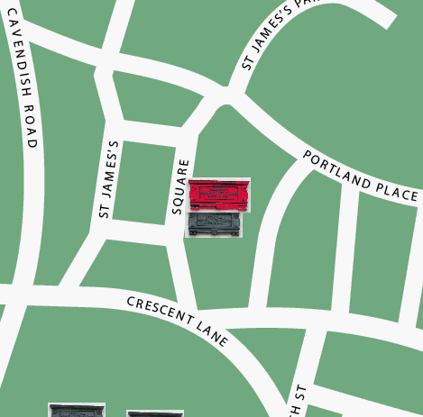 Charles Dickens location map