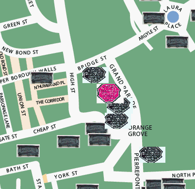 Eastgate plaque location map