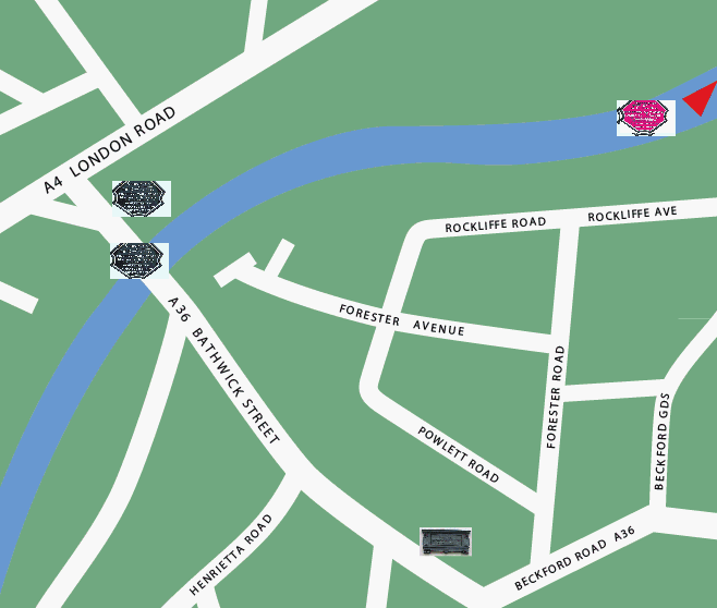 Grosvenor Bridge plaque location map