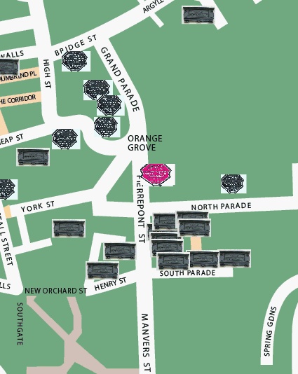 Lower Assembly Rooms plaque location map