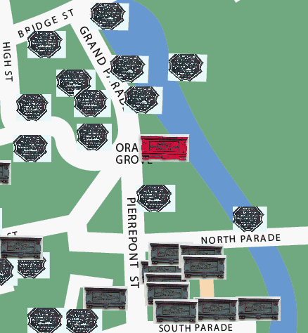 Parade Gardens
          plaques location map