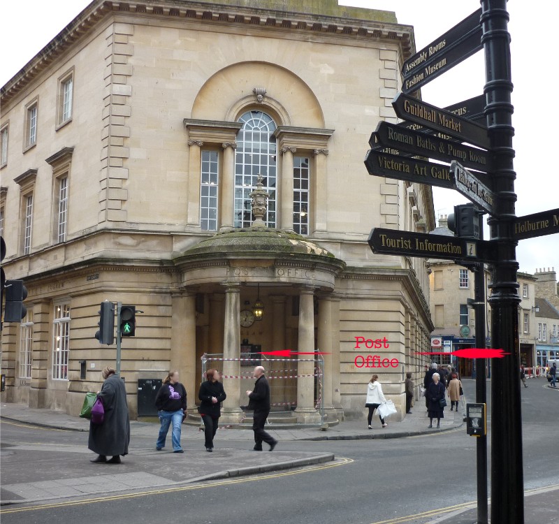 Location of plaques
        at Post Office