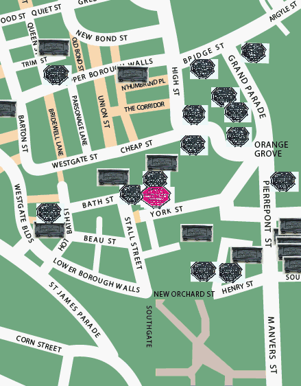 Roman Baths Map