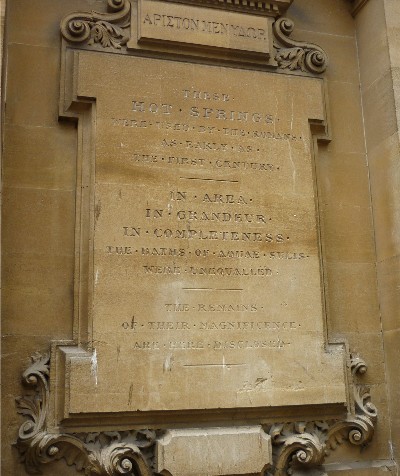 Roman Baths plaque 1