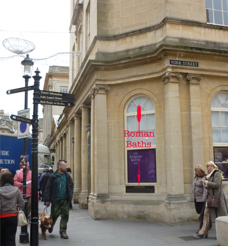 Location of plaque 2 at Roman Baths