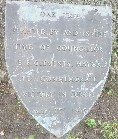 Victory in Europe oak plaque