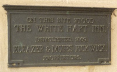 Location of plaque at site of White Hart