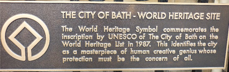 World Heritage
          Site plaque